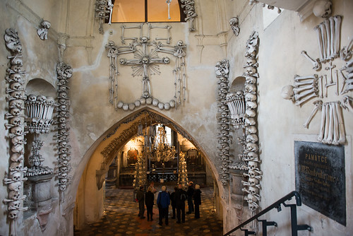 Sedlec Ossuary Entrance, Kutná Hora, Czech Republic.