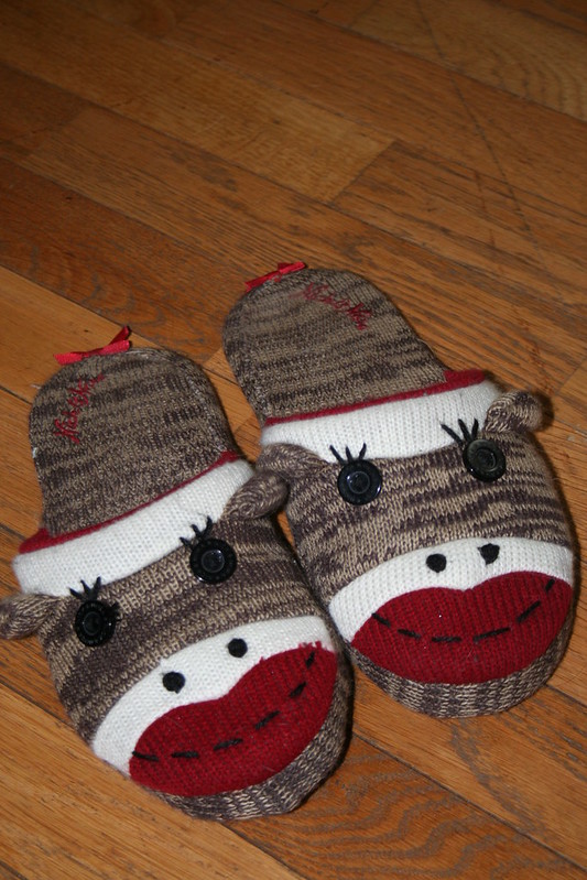 My sock monkey slippers