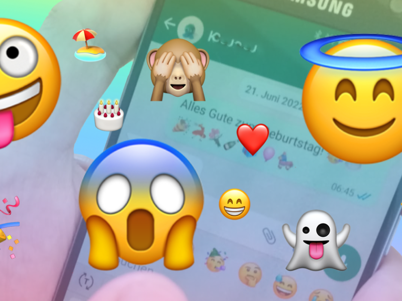 Verschiedene Emojis. Was haben sie zu bedeuten?