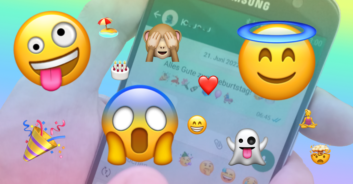 Verschiedene Emojis. Was haben sie zu bedeuten?